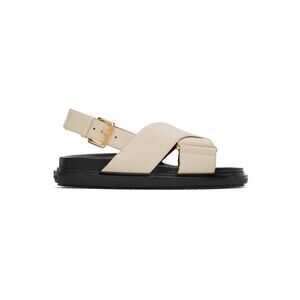 Marni Black Calfskin Leather Fussbett Sandals Size 9